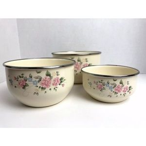 Vintage Floral Nested Mixing Bowls